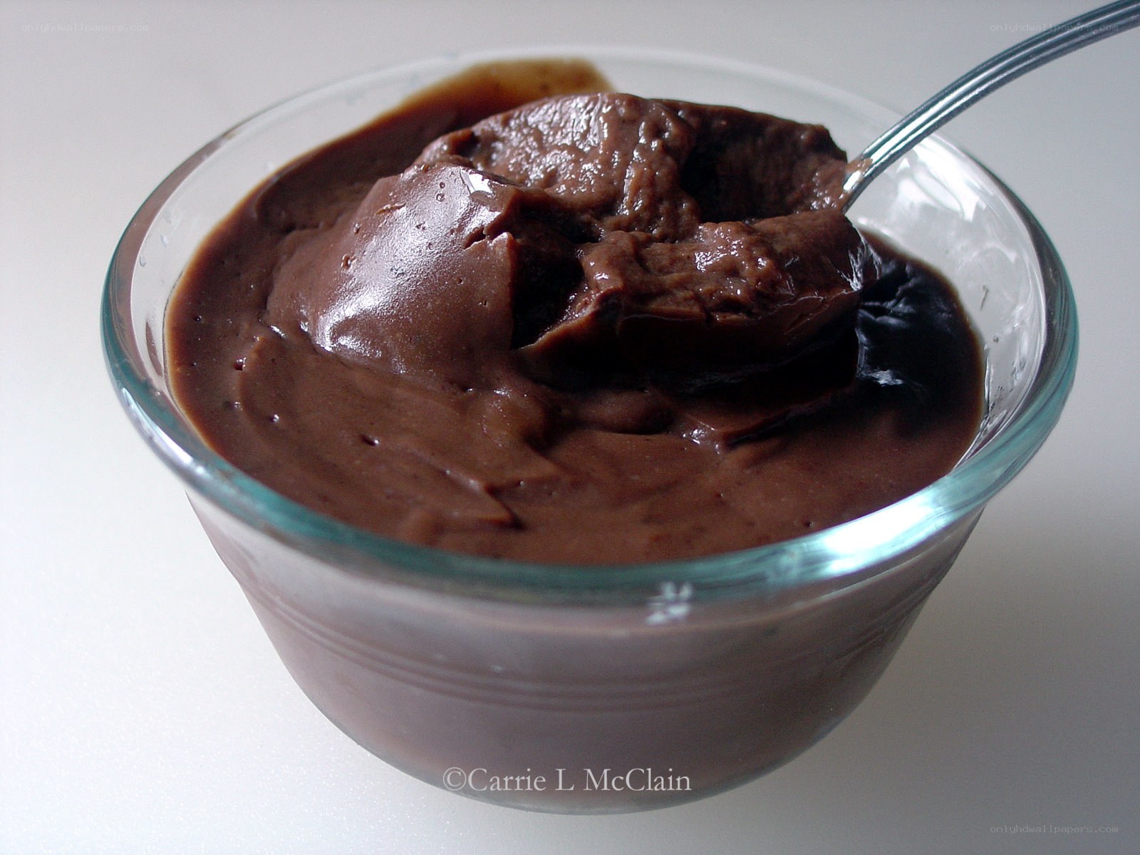 chocolate pudding in a bowl