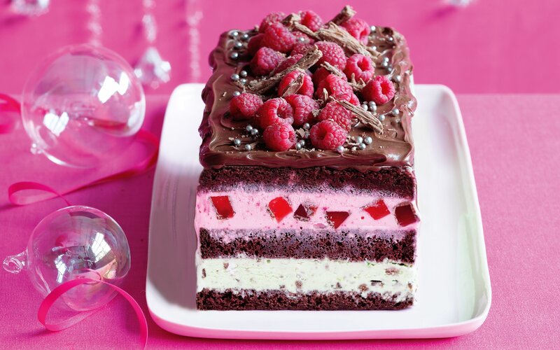 Chocolate Raspberry Cake — Pink, Festive