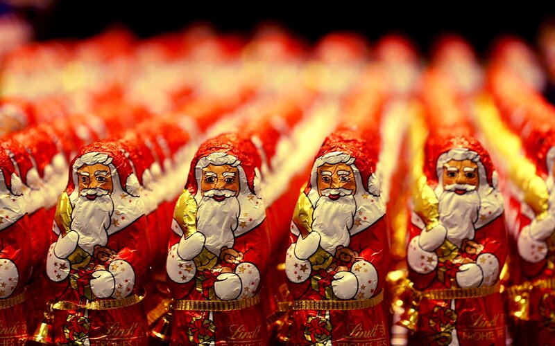 Chocolate Santa Figures