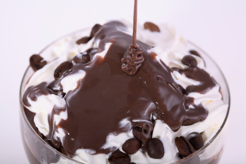 Chocolate Sauce on Dessert