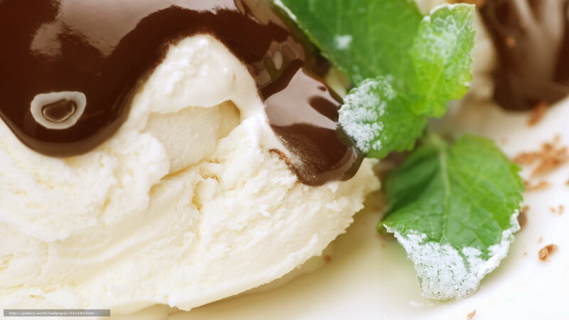 chocolate sauce on ice cream