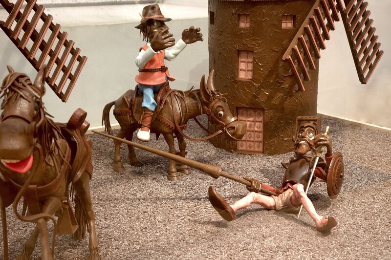 Chocolate sculpture of Don Quixote