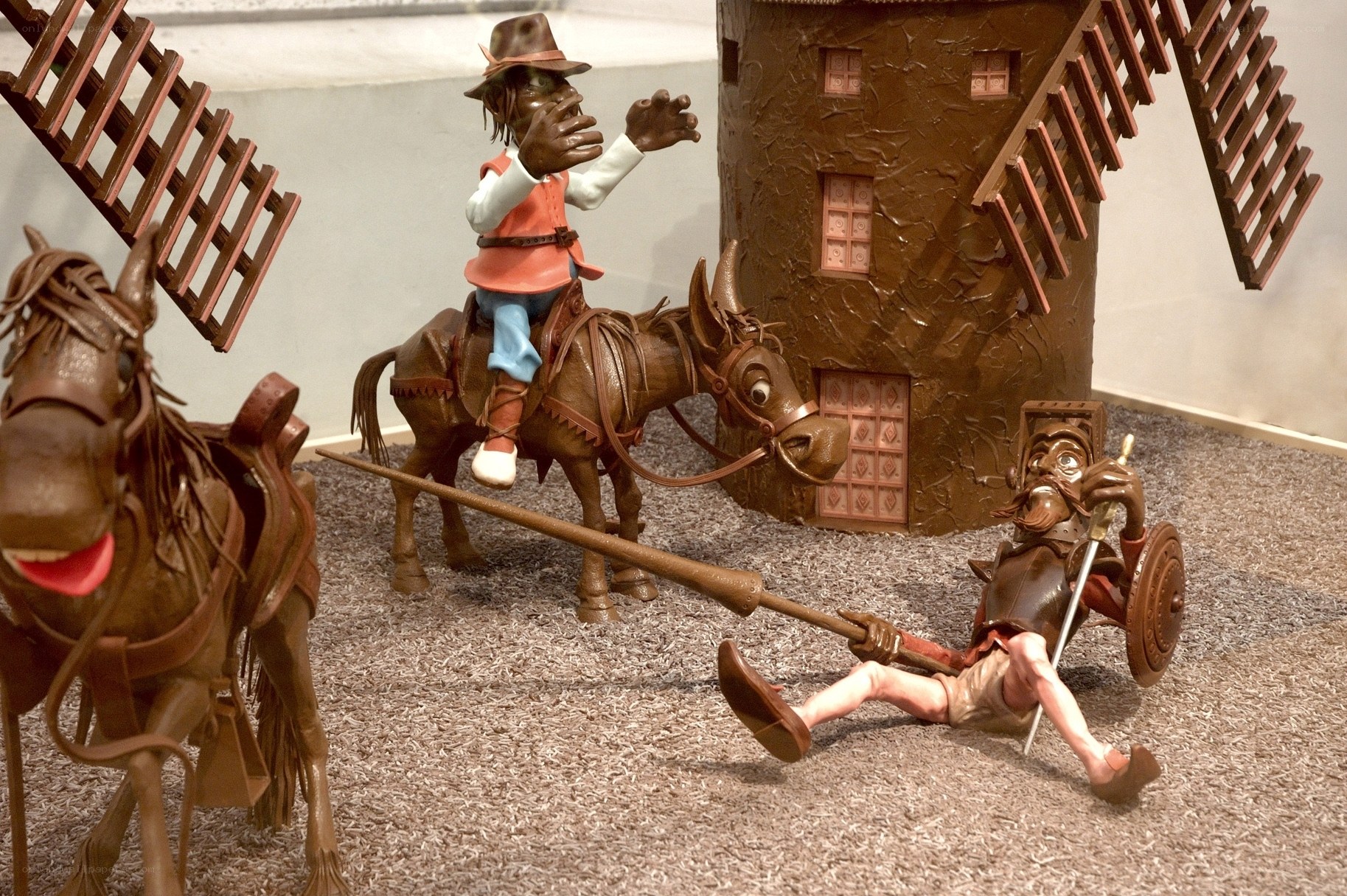 Chocolate sculpture of Don Quixote