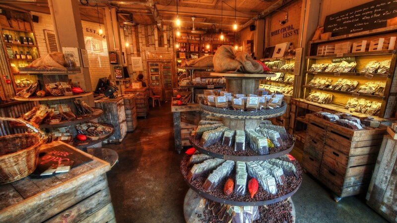 Chocolate Shop Interior — Brown
