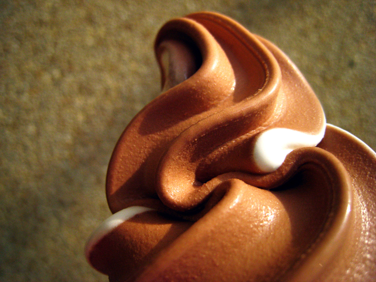 chocolate soft-serve swirl