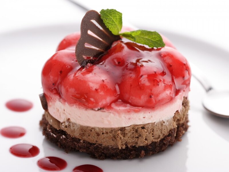 Chocolate Strawberry Dessert — Red