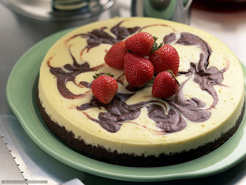 Chocolate-swirl Cheesecake — Yellow, Appetizing