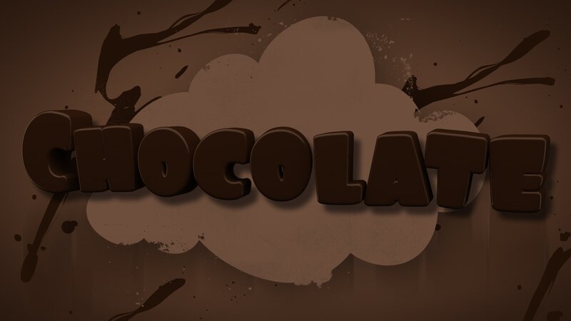 Chocolate text design