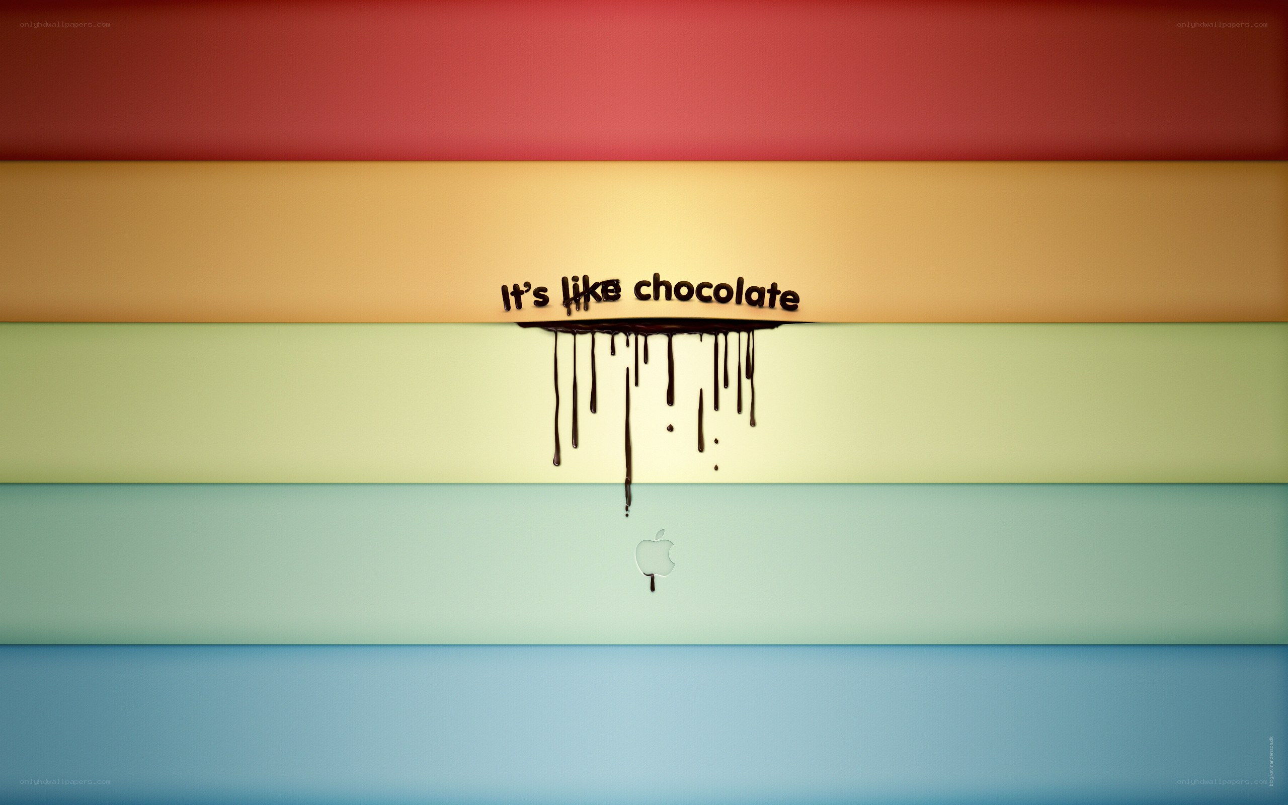 chocolate-themed apple wallpaper