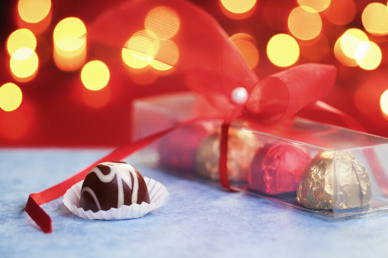 Chocolate Truffle in Box — Red