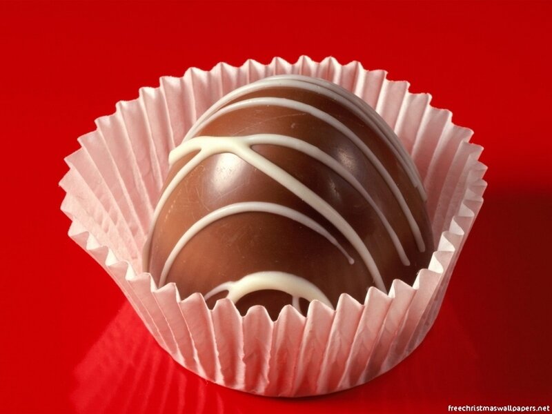 chocolate truffle in paper cup