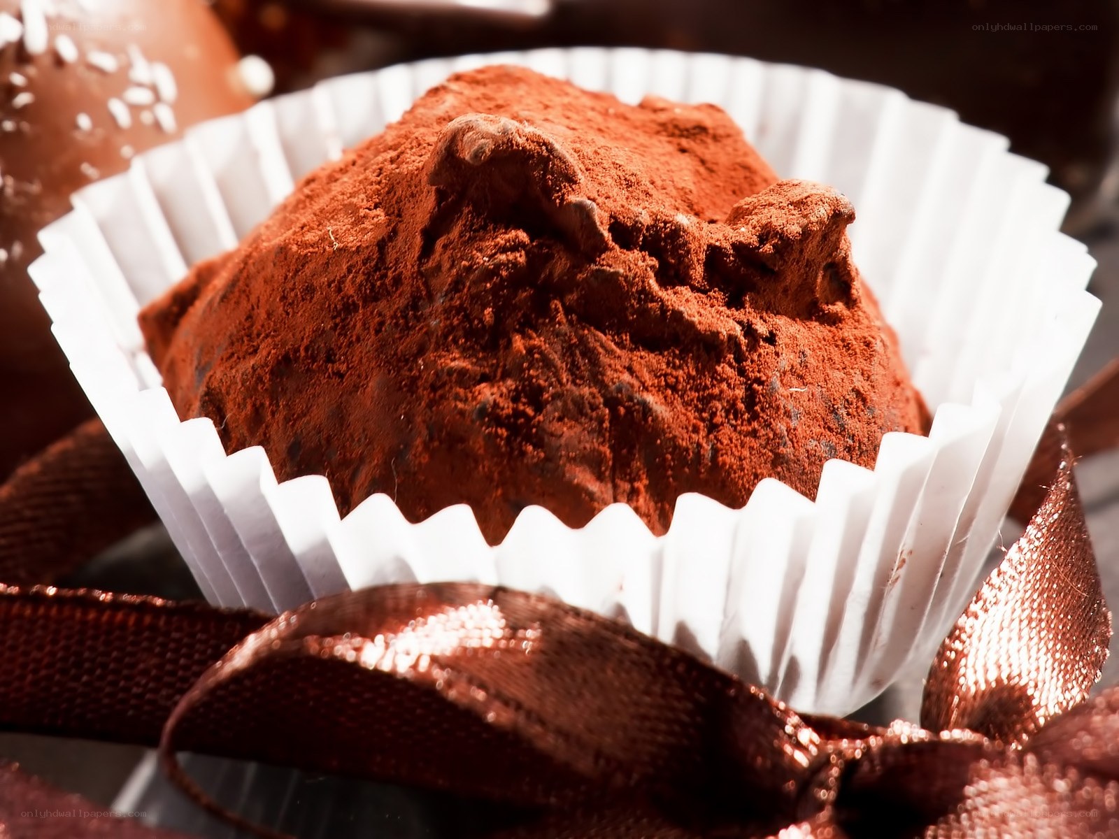 chocolate truffle in paper cup