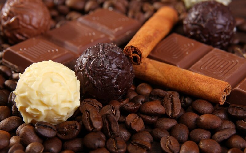 Chocolate Truffles and Coffee Beans