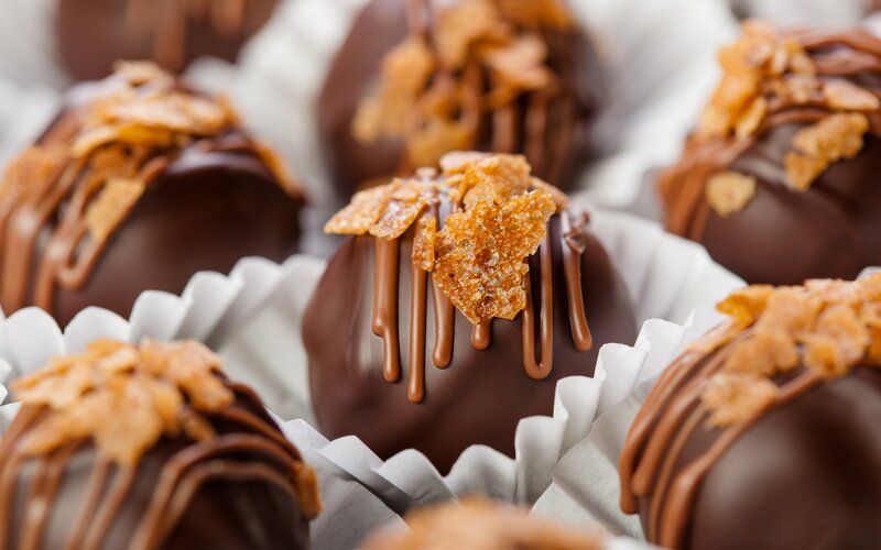 Chocolate Truffles — Brown, Appetizing, Photograph