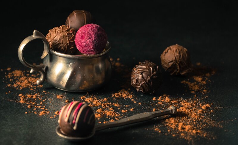 Chocolate Truffles in Cup