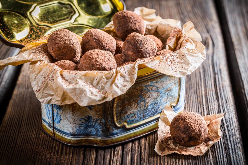 Chocolate Truffles in Tin