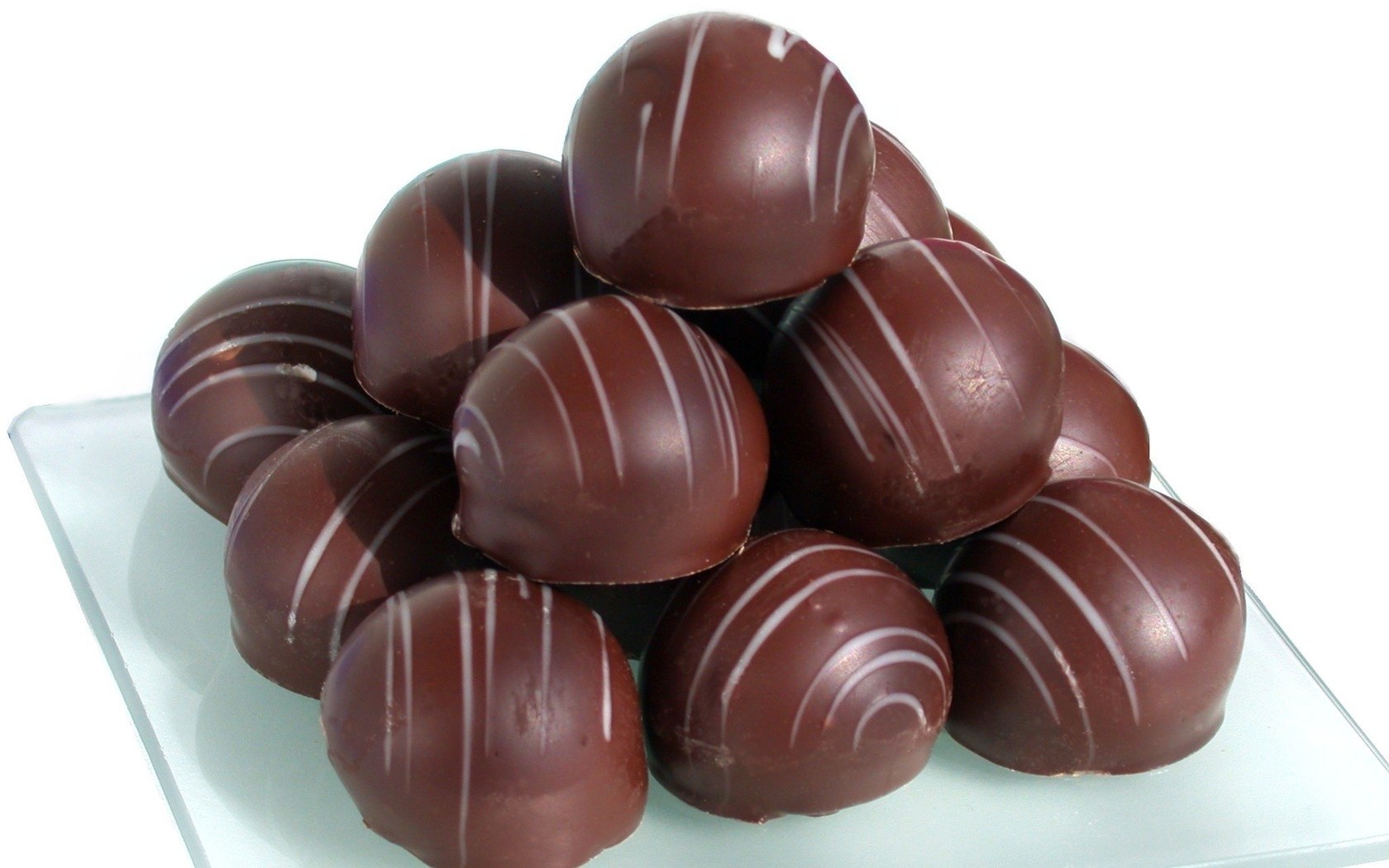 chocolate truffles on a plate