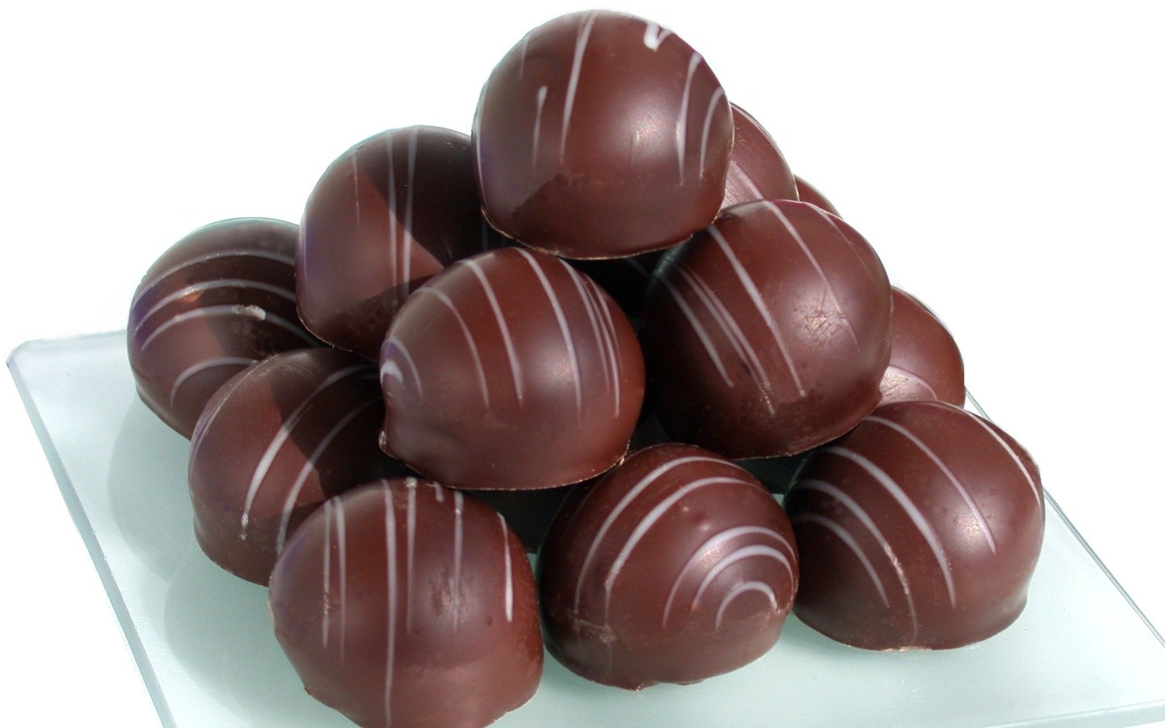 chocolate truffles on a plate