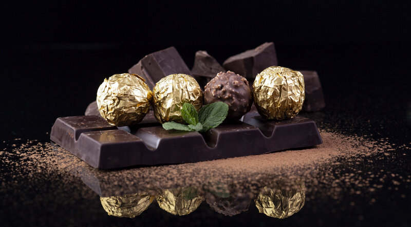 Chocolate Truffles on Bar