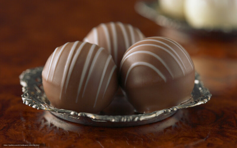 Chocolate Truffles on Dish