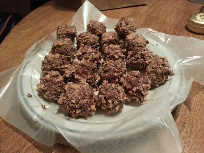 Chocolate Truffles on Plate — Brown, Neutral, Photograph, Parchment Paper