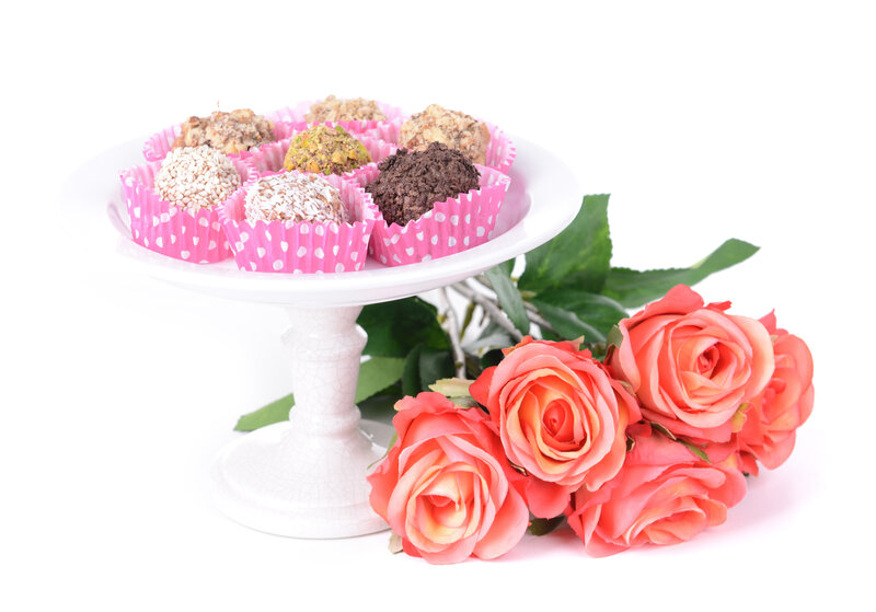 Chocolate Truffles on Stand