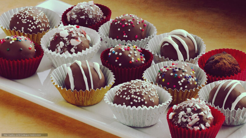 Chocolate Truffles on Tray — Brown, Indulgent