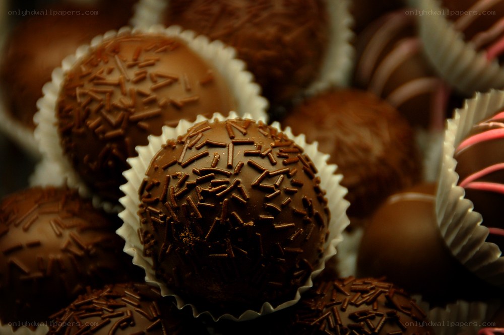 chocolate truffles with sprinkles