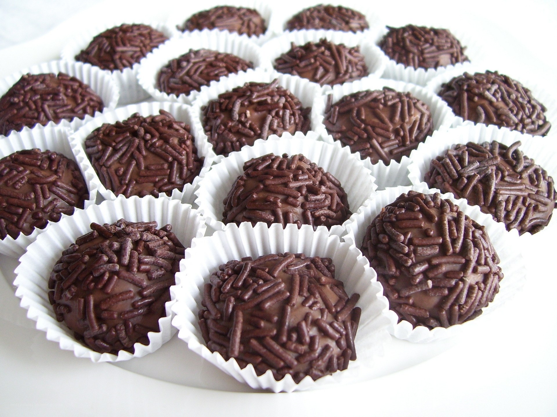 chocolate truffles with sprinkles