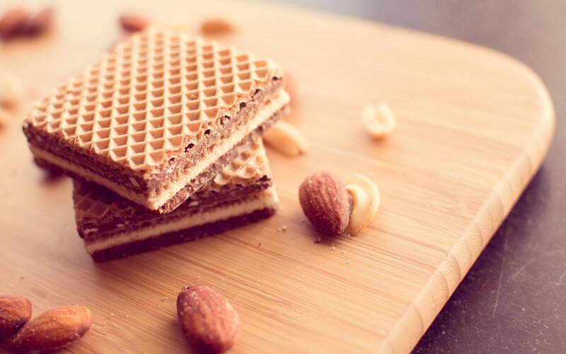 Chocolate Wafer Cookies — Brown