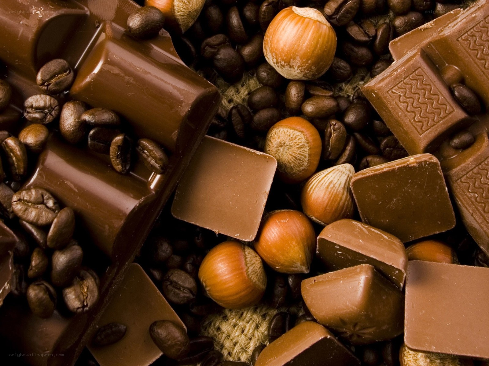 chocolate with hazelnuts and coffee