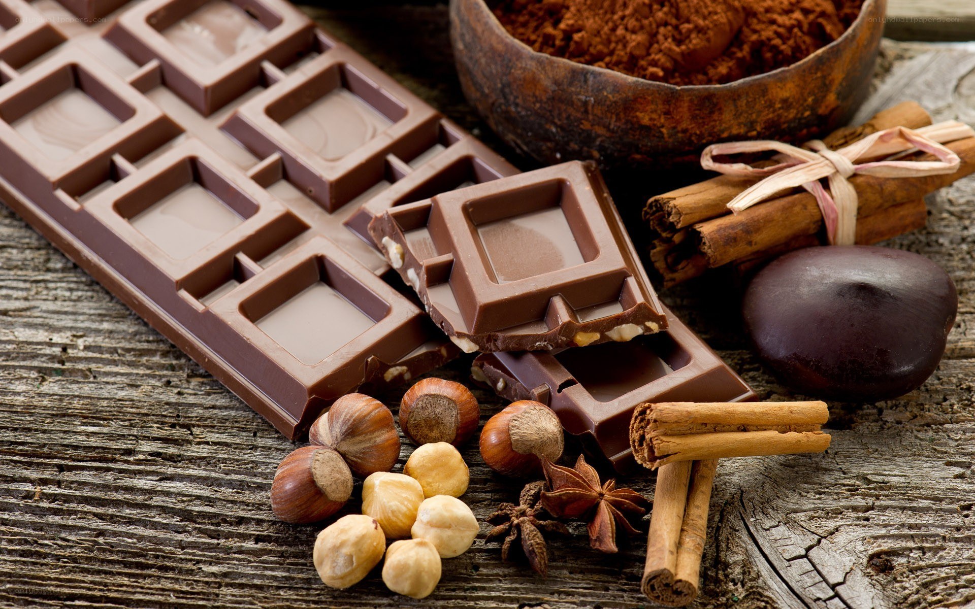 chocolate with spices and nuts