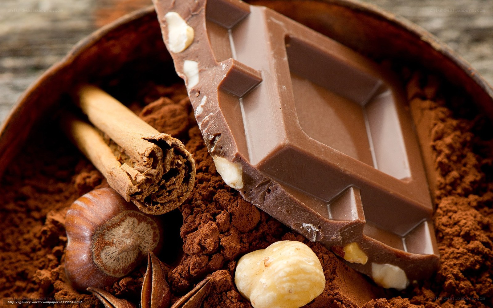 chocolate with spices and nuts
