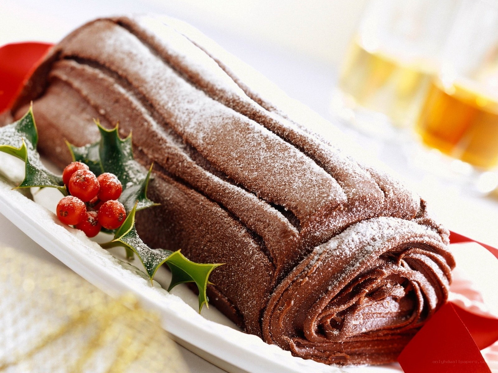 chocolate yule log cake