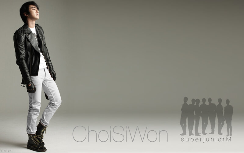 Choi Siwon in leather jacket