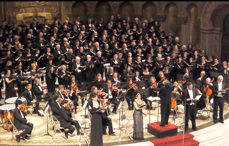 Choir and Orchestra Performing