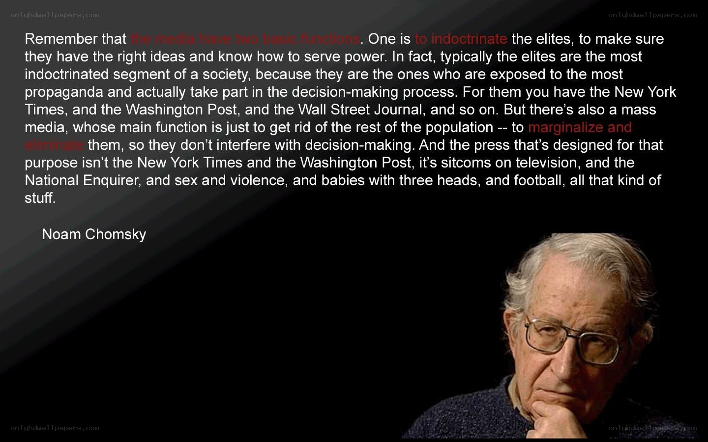 Chomsky on media functions