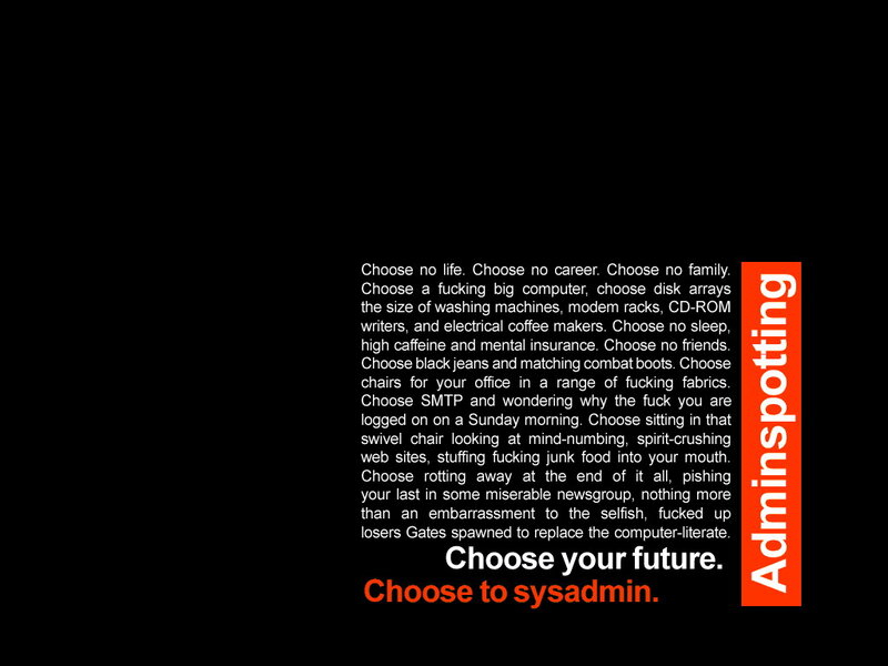 Choose to sysadmin