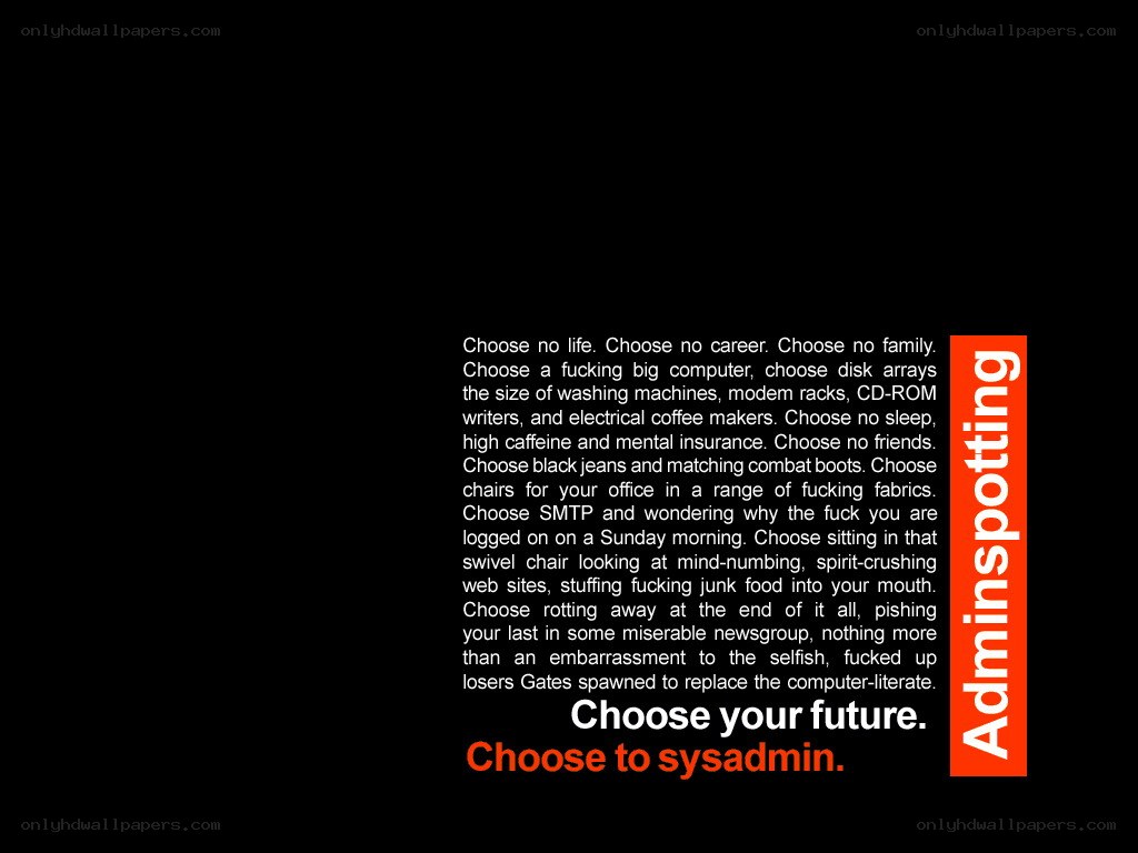 Choose to sysadmin