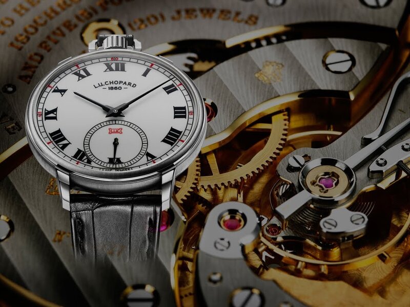 Chopard watch with visible movement
