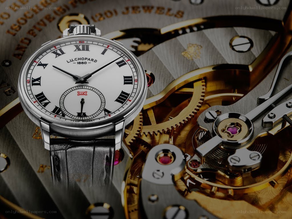 Chopard watch with visible movement