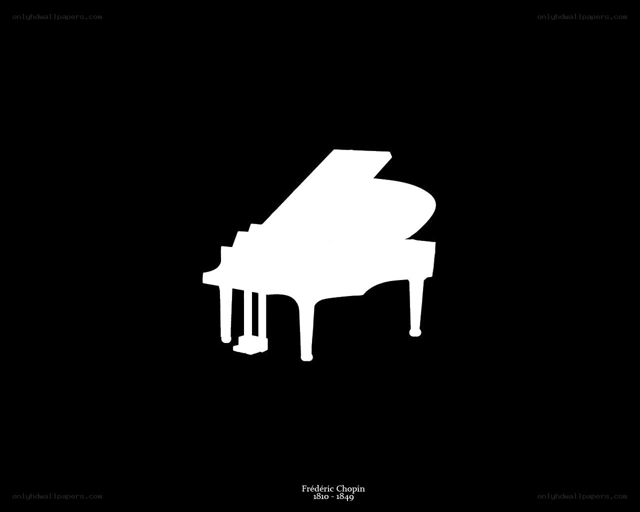 Chopin piano silhouette