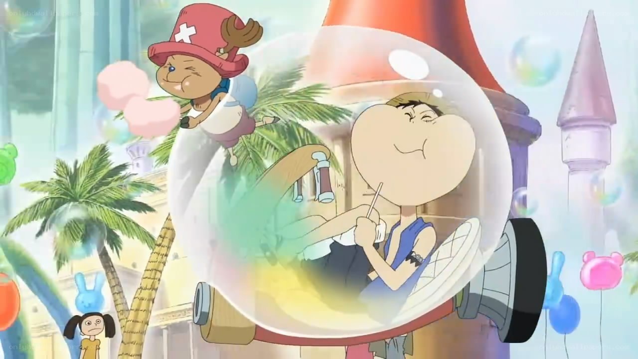 Chopper and Usopp in a bubble