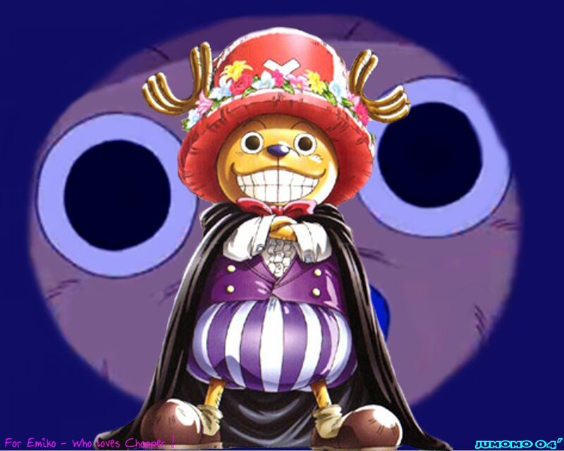 Chopper in a flower hat