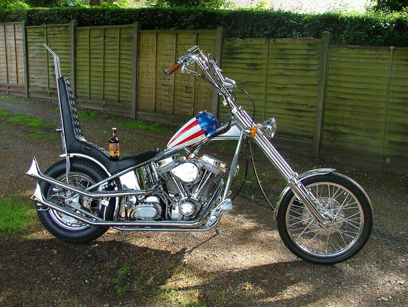 Chopper Motorcycle — Black, Calm