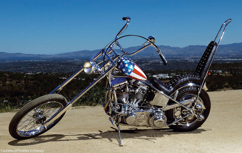 Chopper Motorcycle — Blue, Serene