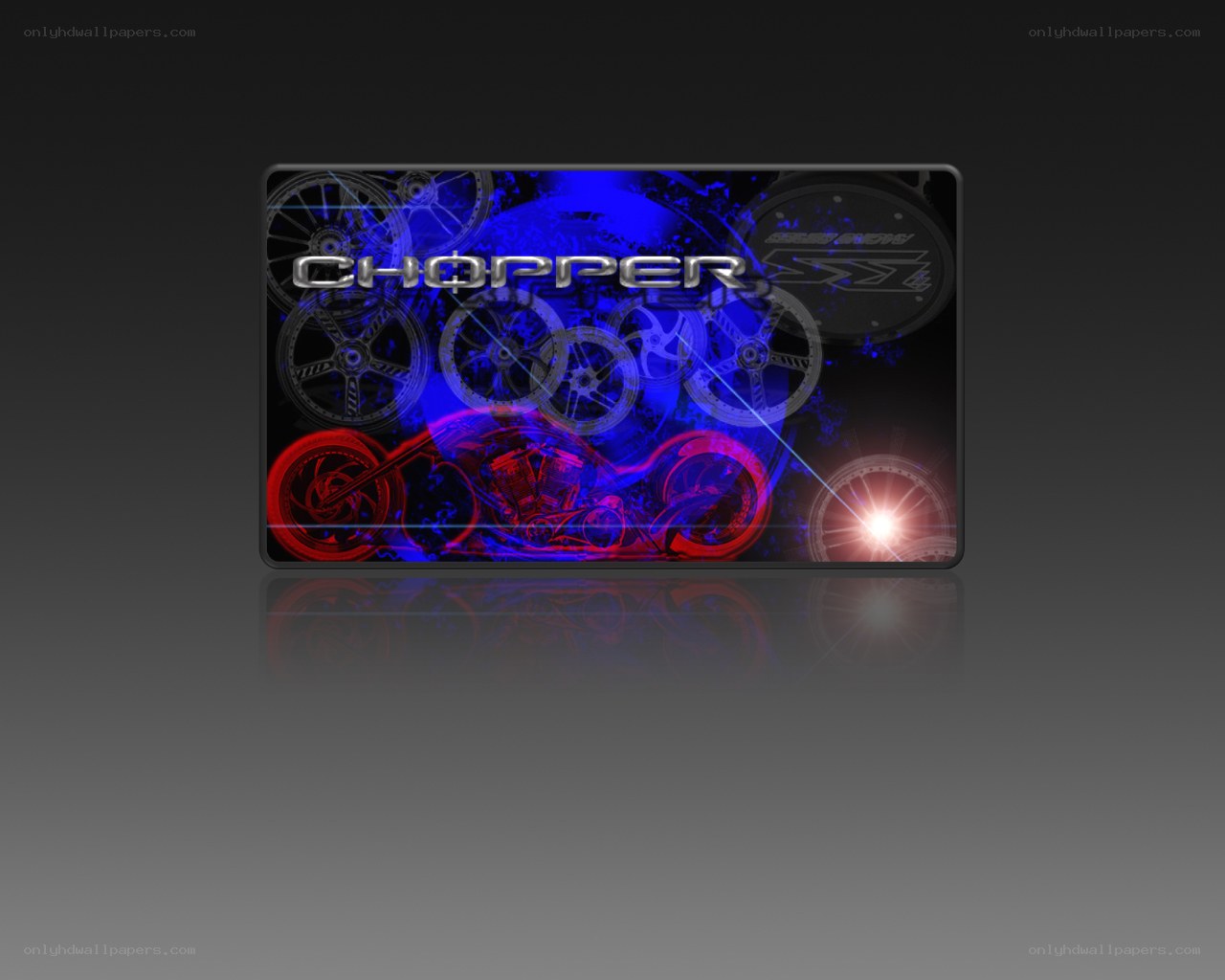 Chopper motorcycle digital art