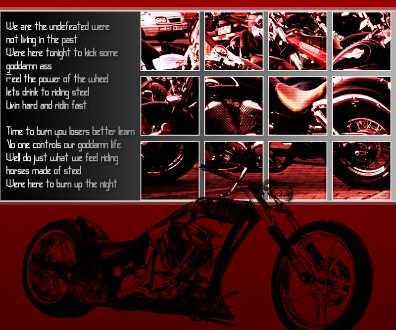 Chopper Motorcycle — Red, Aggressive
