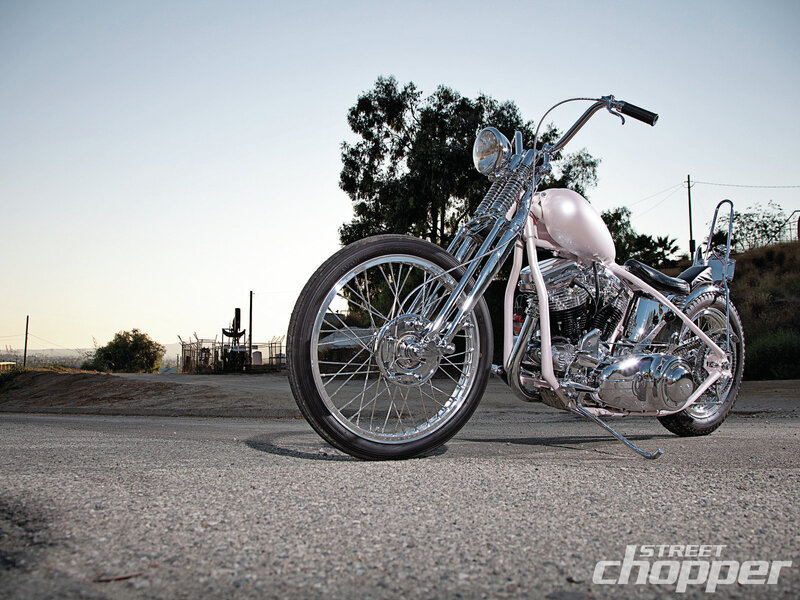 Chopper Motorcycle — Silver, Calm