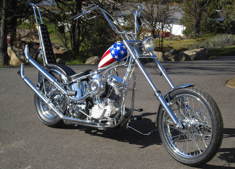 Chopper Motorcycle — Silver